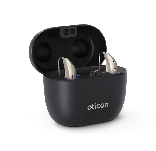 oticon işitme cihazı şarj cihazı ve ürün modeli