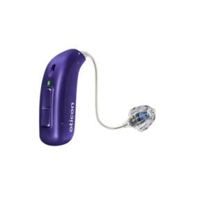 mor renkli çocuklar için oticon işitme cihazı